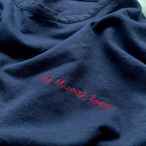 zara do it with love navy sweater